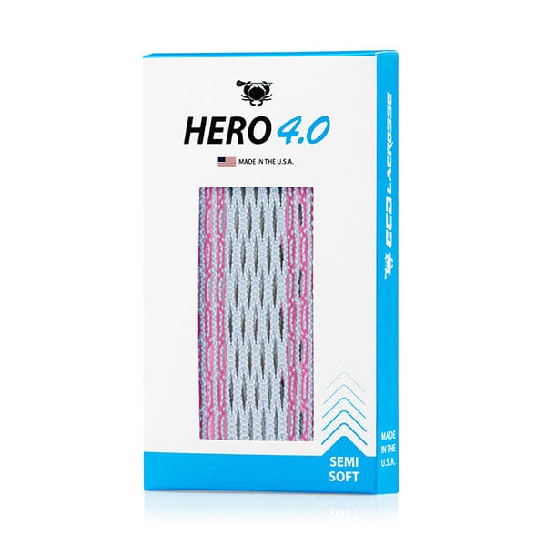 ECD Hero 4.0 Semi-Soft Lacrosse Mesh - Pink Storm Striker