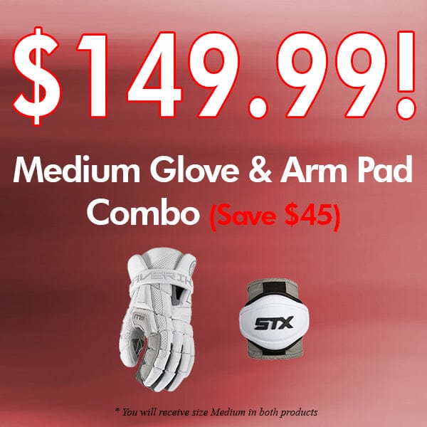 Lacrosse Fanatic Bargain Bundle Medium Medium Combo - Maverik M6 Glove & STX Stallion 900 Elbow Pad from Lacrosse Fanatic