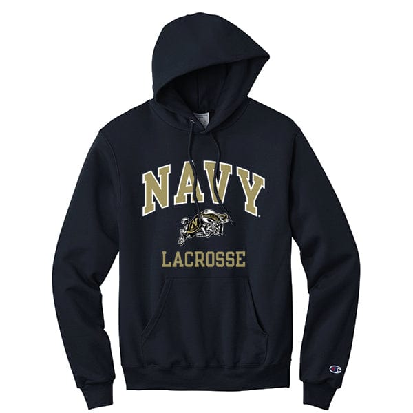 Navy Lacrosse College Hoodie - Lacrosse Fanatic