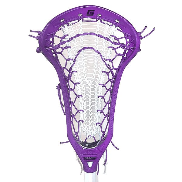 Lacrosse Fanatic Womens Complete Sticks Purple/White Lax Fan Custom Complete Womens Lacrosse Stick - Dyed Purple Gait Whip 2 Head and Armor Mesh Valkyrie Runner from Lacrosse Fanatic
