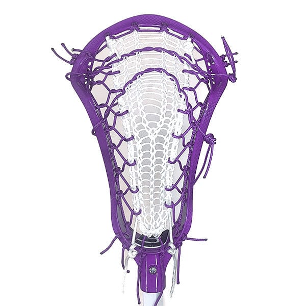 Lacrosse Fanatic Womens Complete Sticks Purple/White Lax Fan Custom Complete Womens Lacrosse Stick - Dyed Purple Gait Whip 2 Head and Armor Mesh Valkyrie Runner from Lacrosse Fanatic