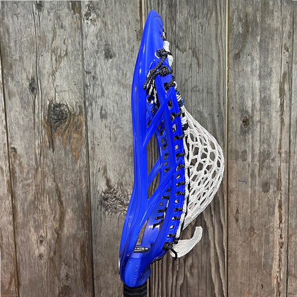 Maverik Mens Heads Blue Lax Fan Custom Dyed Blue Maverik Optik 3 Mens Lacrosse Head with White Hero Mesh from Lacrosse Fanatic