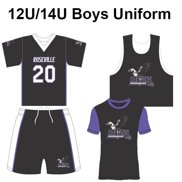 Roseville Raptors 12U/14U Boys Uniform