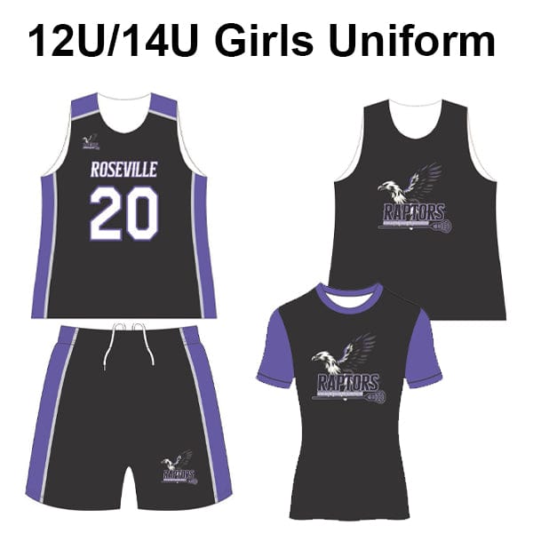 Roseville Raptors 12U/14U Girls Uniform