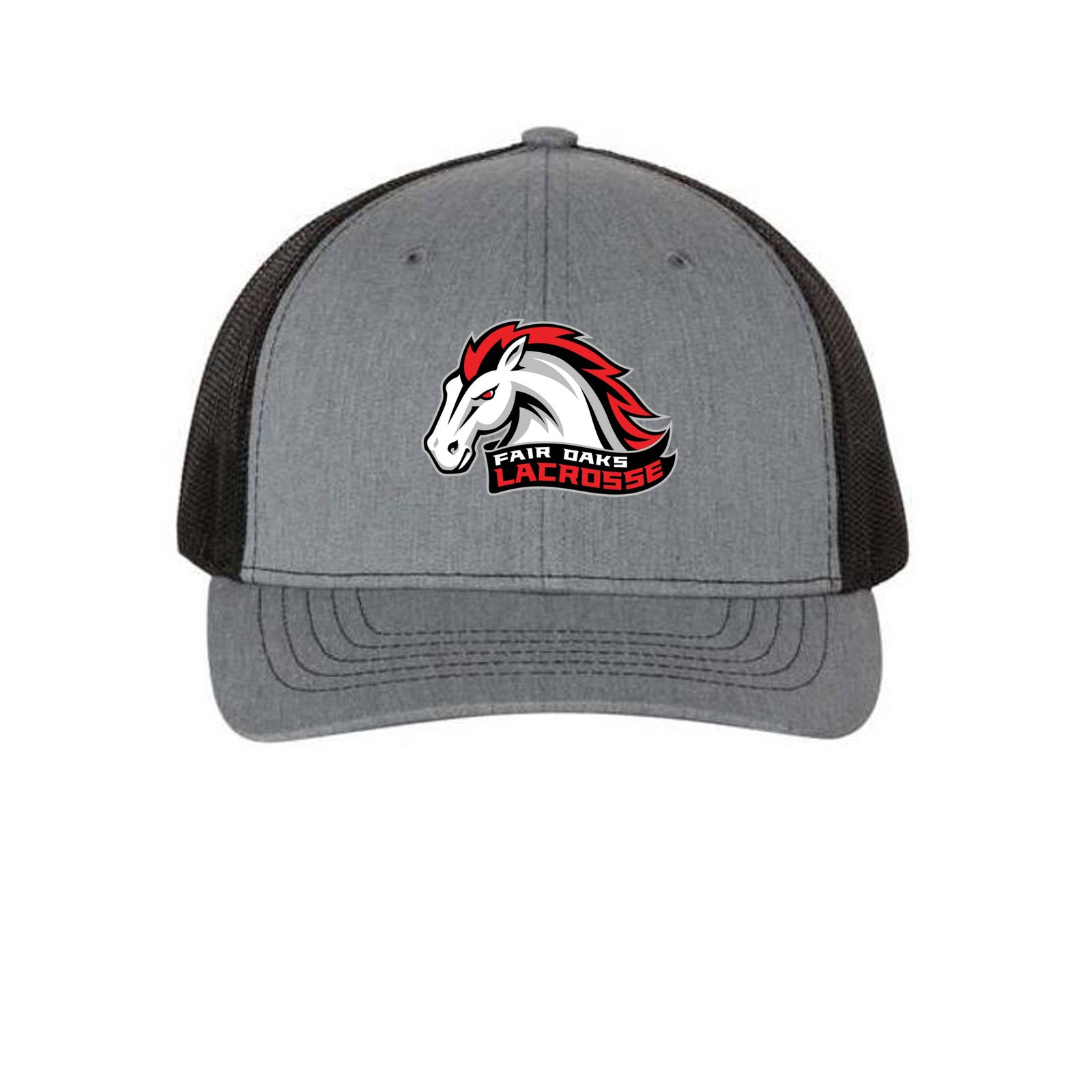 Lacrosse Fanatic  Heather Grey/ Black / ONE SIZE Fair Oaks Youth Trucker Cap from Lacrosse Fanatic