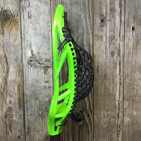 Adrenaline Mens Heads Green/Black Lax Fan Custom Strung Green Adrenaline Automatic Mens Lacrosse Head with Black Hero Mesh from Lacrosse Fanatic