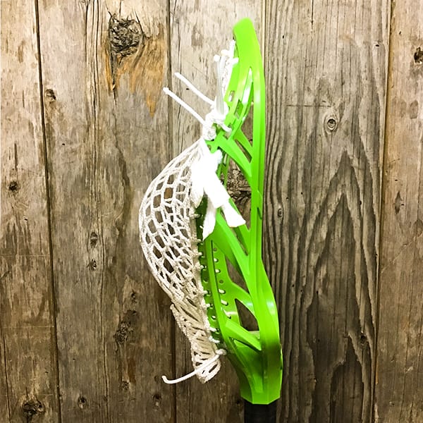 Adrenaline Mens Heads Green/White Lax Fan Custom Strung Green Adrenaline Nomad Mens Lacrosse Head with White Hero Mesh from Lacrosse Fanatic