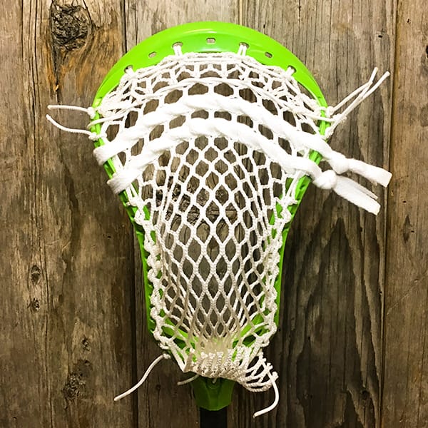Adrenaline Mens Heads Green/White Lax Fan Custom Strung Green Adrenaline Nomad Mens Lacrosse Head with White Hero Mesh from Lacrosse Fanatic