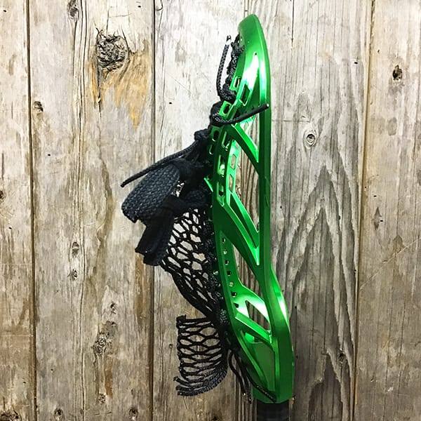 Adrenaline Mens Heads Green/Black Lax Fan Custom Strung Green Satin Chrome Adrenaline Nomad Mens Lacrosse Head with Black Hero 4 Mesh from Lacrosse Fanatic