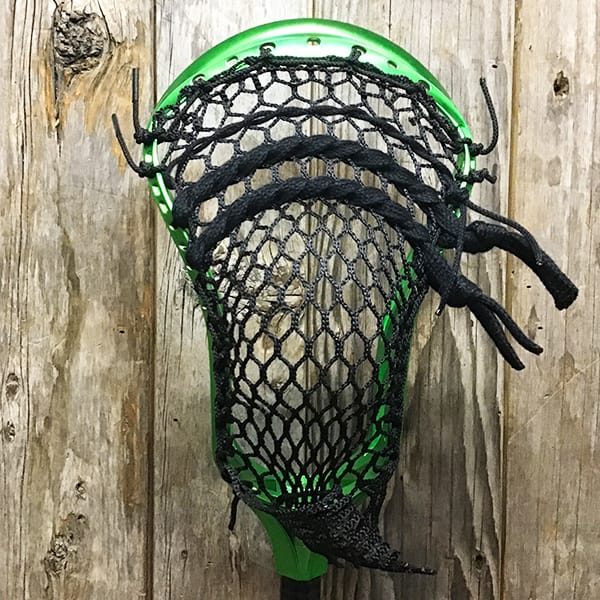 Adrenaline Mens Heads Green/Black Lax Fan Custom Strung Green Satin Chrome Adrenaline Nomad Mens Lacrosse Head with Black Hero 4 Mesh from Lacrosse Fanatic