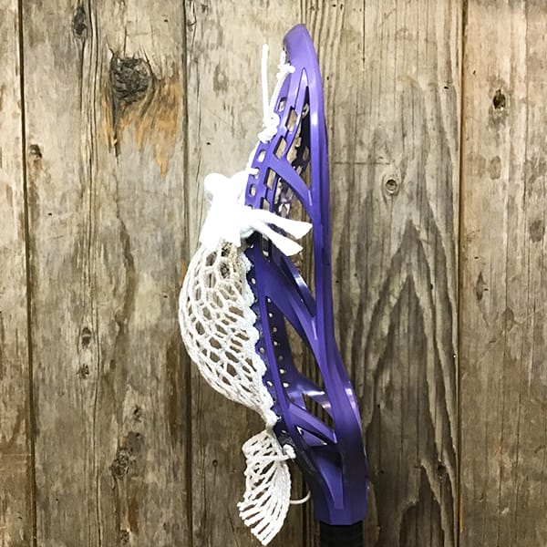 Adrenaline Mens Heads Purple/White Lax Fan Custom Strung Purple Adrenaline Nomad Mens Lacrosse Head with White Hero Mesh from Lacrosse Fanatic