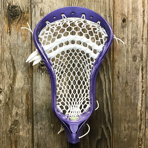 Adrenaline Mens Heads Purple/White Lax Fan Custom Strung Purple Adrenaline Nomad Mens Lacrosse Head with White Hero Mesh from Lacrosse Fanatic