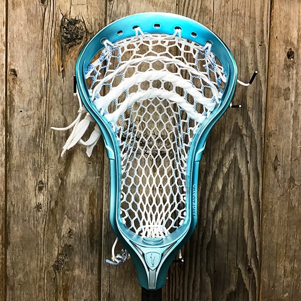 Adrenaline Mens Heads Teal/Carolina Lax Fan Custom Strung Teal Chrome Adrenaline Automatic Mens Lacrosse Head with Carolina Blue Striker Hero Mesh from Lacrosse Fanatic