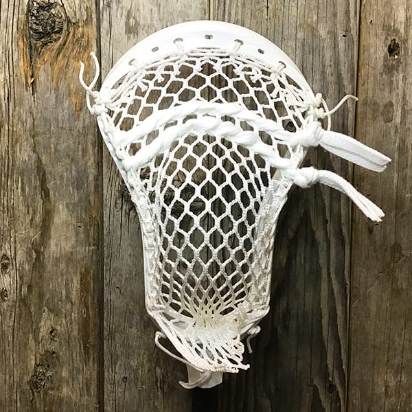 Adrenaline Mens Heads White/White Lax Fan Custom Strung White Adrenaline Nomad Mens Lacrosse Head with White Hero Mesh from Lacrosse Fanatic