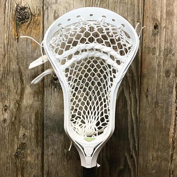 Adrenaline Mens Heads White/White Lax Fan Custom Strung White Adrenaline Nomad Mens Lacrosse Head with White Hero Mesh from Lacrosse Fanatic