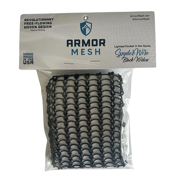 Armor Mesh Stringing Supplies Black Armor Mesh Spyder Wire Black Widow Lacrosse Mesh from Lacrosse Fanatic