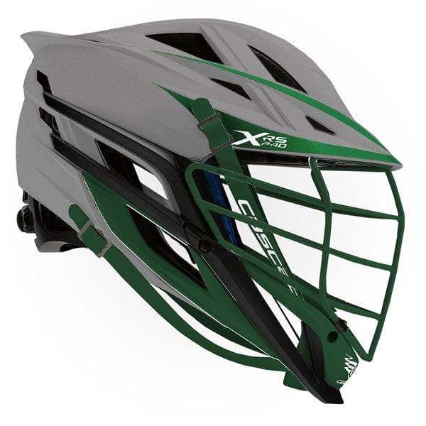 Cascade Helmets Matte Grey Cascade XRS Pro Lacrosse Helmet - Matte Grey, Forrest Green, Green, Forrest Green from Lacrosse Fanatic