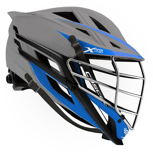 Cascade Helmets Matte Grey Cascade XRS Pro Lacrosse Helmet -Matte Grey, Royal, Silver, Royal from Lacrosse Fanatic