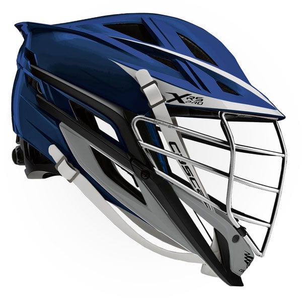 Cascade Helmets Navy Cascade XRS Pro Lacrosse Helmet - Navy, Silver, Silver, Silver from Lacrosse Fanatic