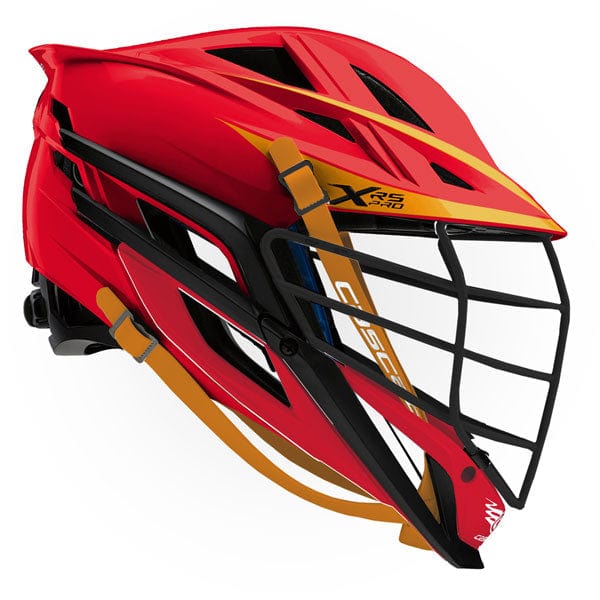 Cascade Helmets Scarlet Cascade XRS Pro Lacrosse Helmet - Scarlet, Athletic Gold, Black, Scarlet from Lacrosse Fanatic