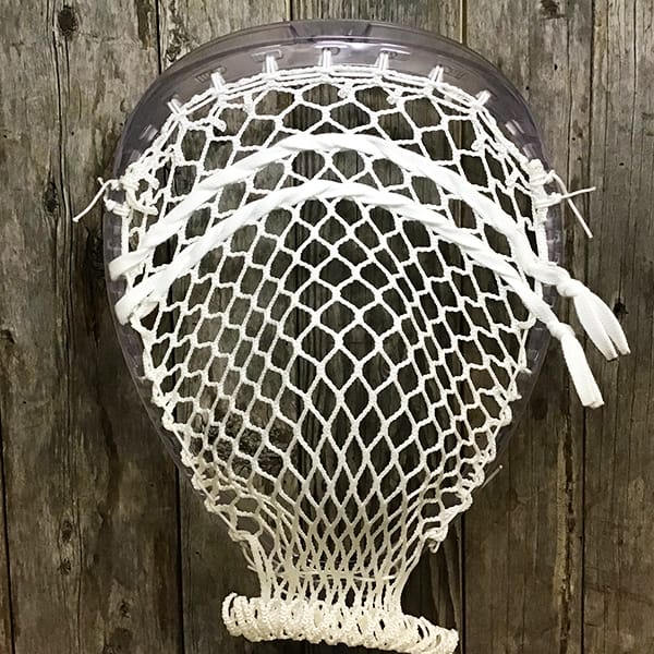 East Coast Dyes Goalie Heads Clear/White Lax Fan Custom Strung Diamond ECD Impact Goalie Lacrosse Head with ECD 12D Mesh from Lacrosse Fanatic