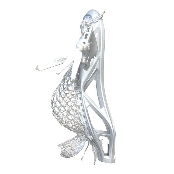 East Coast Dyes Mens Heads White/White Lax Fan Custom Strung ECD Rebel Defense Mens Lacrosse Head with Hero 2.0 Mesh from Lacrosse Fanatic