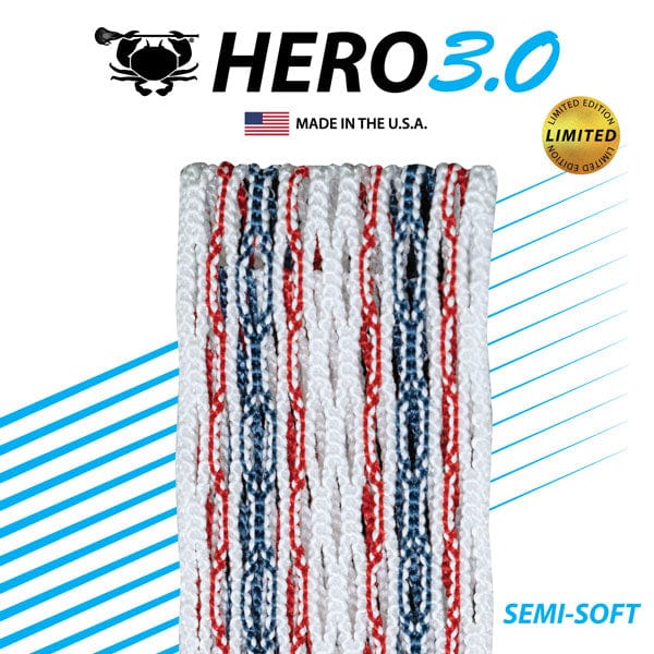 East Coast Dyes Stringing Supplies USA / Semi-Soft 2023 ECD Limited Edition USA Hero 3.0 Semi-Soft Mesh from Lacrosse Fanatic