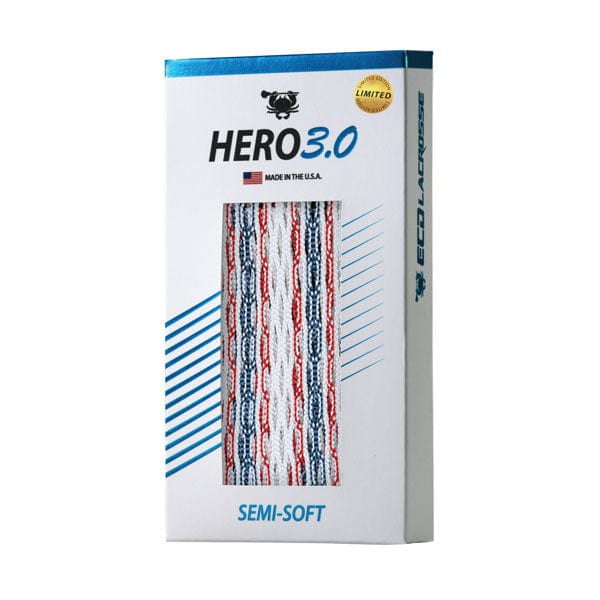 East Coast Dyes Stringing Supplies USA / Semi-Soft 2023 ECD Limited Edition USA Hero 3.0 Semi-Soft Mesh from Lacrosse Fanatic