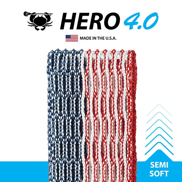 East Coast Dyes Stringing Supplies USA / Semi-Soft 2025 ECD Limited Edition USA Hero 4.0 Semi-Soft Mesh from Lacrosse Fanatic