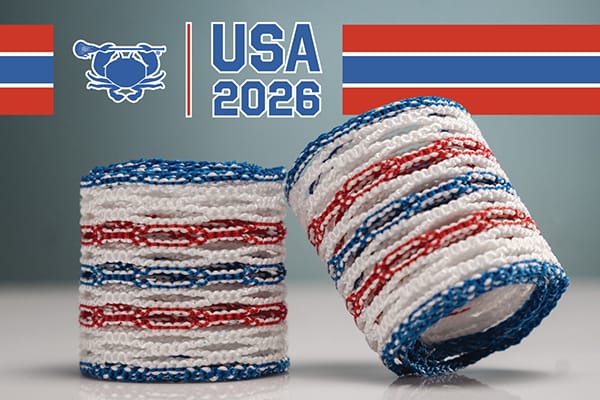 East Coast Dyes Stringing Supplies USA / Semi-Soft 2026 USA Limited Edition ECD Hero 4.0 Semi-Soft Mesh from Lacrosse Fanatic