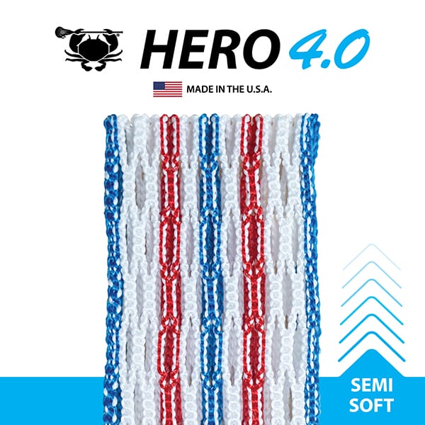 East Coast Dyes Stringing Supplies USA / Semi-Soft 2026 USA Limited Edition ECD Hero 4.0 Semi-Soft Mesh from Lacrosse Fanatic