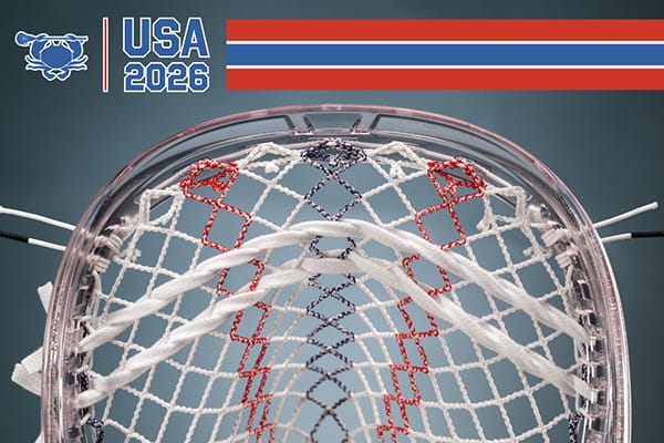 East Coast Dyes Stringing Supplies USA / Semi-Soft 2026 USA Limited Edition ECD Impact Goalie Semi-Soft Lacrosse Mesh from Lacrosse Fanatic