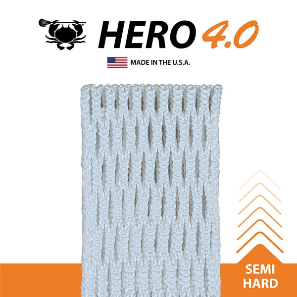 East Coast Dyes Stringing Supplies White Semi-Hard ECD Hero 4.0 Semi-Hard Lacrosse Mesh - White from Lacrosse Fanatic