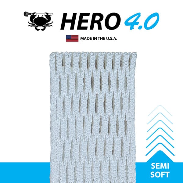 East Coast Dyes Stringing Supplies White ECD Hero 4.0 Semi-Soft Lacrosse Mesh - White from Lacrosse Fanatic