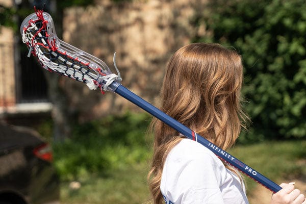 East Coast Dyes Womens Complete Sticks Red White Blue 2023 ECD Limited Edition USA Infinity Pro Clear Elite Setup Venom Complete Womens Lacrosse Stick from Lacrosse Fanatic