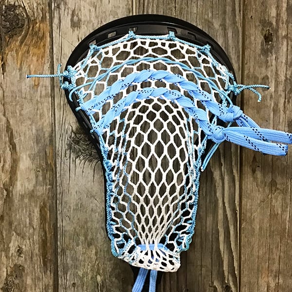 ECD Mens Heads Blue/Black Lax Fan Custom Strung Black ECD Delta Mens Lacrosse Head with Carolina Striker Hero Mesh from Lacrosse Fanatic