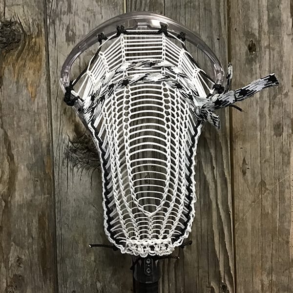 ECD Mens Heads Clear/White Lax Fan Custom Strung Clear ECD Ion Mens Lacrosse Head with White Armor Mesh from Lacrosse Fanatic