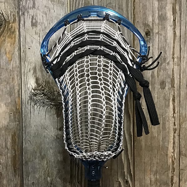 ECD Mens Heads Blue/Silver Lax Fan Custom Strung Frost ECD Ion Mens Lacrosse Head with Silver Armor Mesh from Lacrosse Fanatic