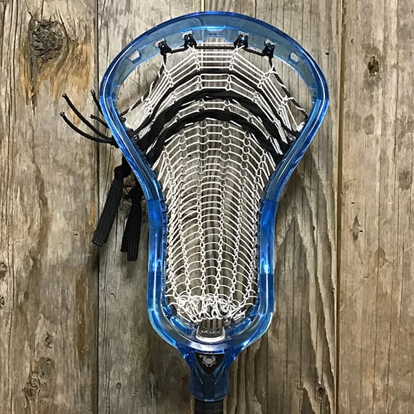 ECD Mens Heads Blue/Silver Lax Fan Custom Strung Frost ECD Ion Mens Lacrosse Head with Silver Armor Mesh from Lacrosse Fanatic