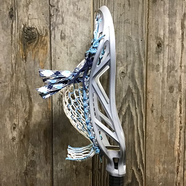 ECD Mens Heads Grey/Carolina Lax Fan Custom Strung Graphene ECD Mirage 3.0 Mens Lacrosse Head with Carolina Striker Hero Mesh from Lacrosse Fanatic