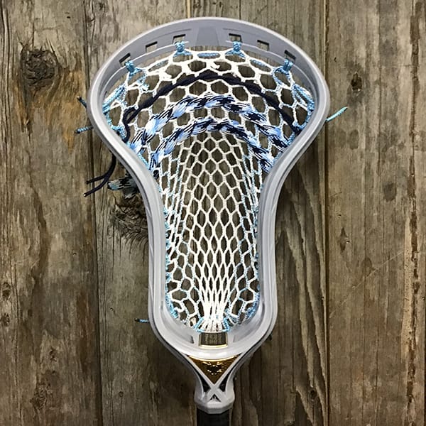ECD Mens Heads Grey/Carolina Lax Fan Custom Strung Graphene ECD Mirage 3.0 Mens Lacrosse Head with Carolina Striker Hero Mesh from Lacrosse Fanatic