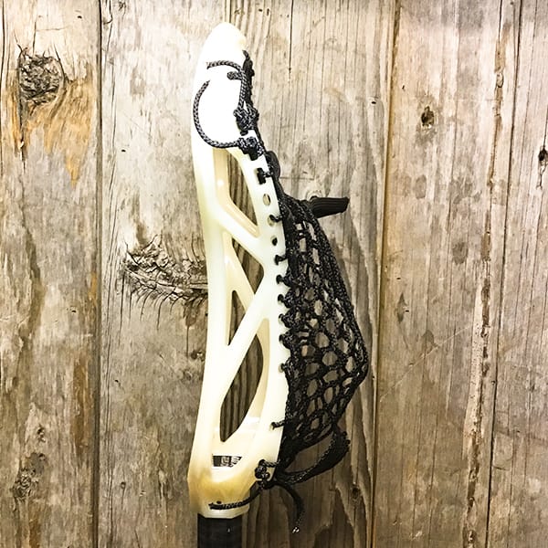ECD Mens Heads Raw/Black Lax Fan Custom Strung Raw ECD Weapon X 2.0 Mens Lacrosse Face-Off Head with Black Hero Mesh from Lacrosse Fanatic