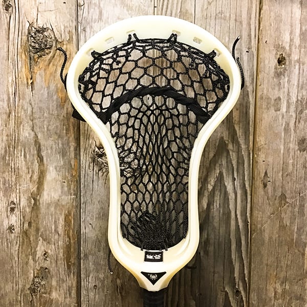 ECD Mens Heads Raw/Black Lax Fan Custom Strung Raw ECD Weapon X 2.0 Mens Lacrosse Face-Off Head with Black Hero Mesh from Lacrosse Fanatic
