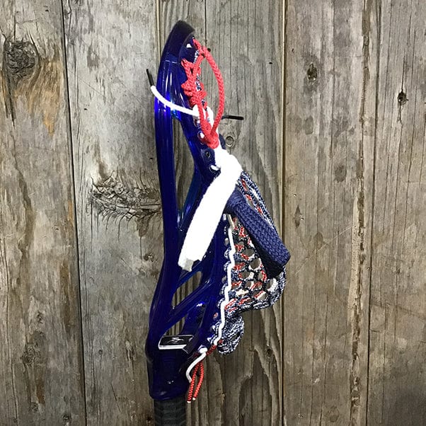 ECD Mens Heads Blue/USA Lax Fan Custom Strung Saphire ECD Ion Mens Lacrosse Head with USA Mesh from Lacrosse Fanatic