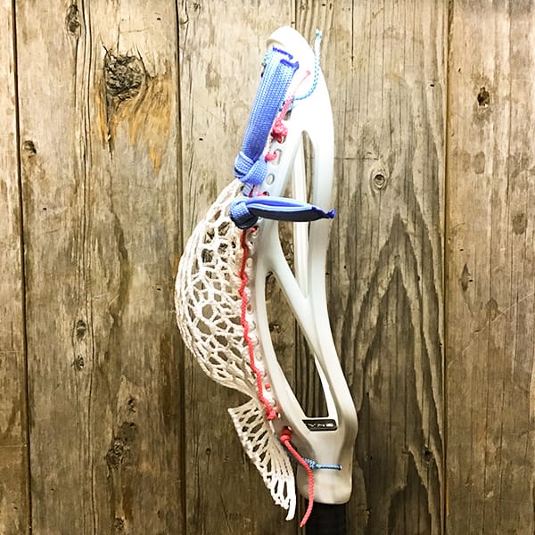 ECD Mens Heads White/Carolina/Pink Lax Fan Custom Strung White ECD DNA 2.0 Mens Lacrosse Head with White Hero Mesh from Lacrosse Fanatic