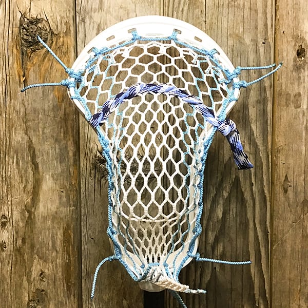 ECD Mens Heads White/Carolina Lax Fan Custom Strung White ECD Weapon X 2.0 Mens Lacrosse Face-Off Head with Carolina Striker Hero Mesh from Lacrosse Fanatic