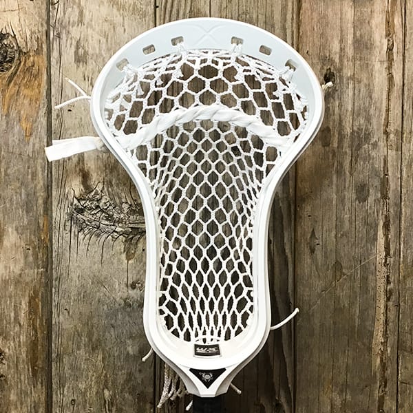 ECD Mens Heads White/White Lax Fan Custom Strung White ECD Weapon X 2.0 Mens Lacrosse Face-Off Head with White Hero Mesh from Lacrosse Fanatic