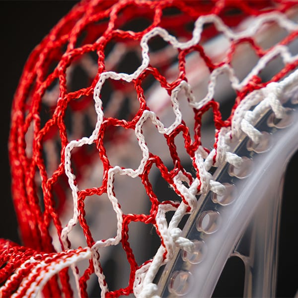 ECD Stringing Supplies Red/White Storm Striker ECD Hero 4.0 Semi-Soft Lacrosse Mesh - Red Bandana from Lacrosse Fanatic