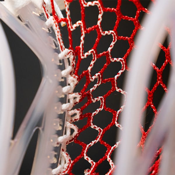 ECD Stringing Supplies Red/White Storm Striker ECD Hero 4.0 Semi-Soft Lacrosse Mesh - Red Bandana from Lacrosse Fanatic
