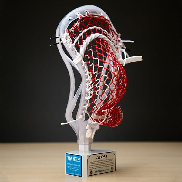 ECD Stringing Supplies Red/White Storm Striker ECD Hero 4.0 Semi-Soft Lacrosse Mesh - Red Bandana from Lacrosse Fanatic